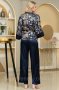 Пижама женская атласная Домашний комплект 3-ка брюки жакет майка Zodiac (Зодиак) Mia-Amore 7286 / видео (3)