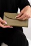 Шкіряний гаманець Smart Wallet оливкова краста (6)