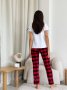 Красно-черные клетчатые Пижамные штаны женские домашние штаны фланелевые Cosy (5)