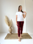 Красно-черные клетчатые Пижамные штаны женские домашние штаны фланелевые Cosy (3)
