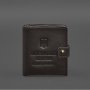 Шкіряна обкладинка-портмоне для військового квитка офіцера запасу (широкий документ) Темно-коричневий (8)