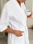 Білий жіночий халат банний з 100% бавовни Cosy (4)