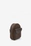 Шкіряна жіноча міні-сумка Kroha темно-коричнева vintage (4)