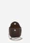 Шкіряна жіноча міні-сумка Kroha темно-коричнева vintage (2)