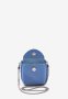 Шкіряна жіноча міні-сумка Kroha блакитний краст (2)