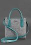 Фетрова жіноча сумка-кроссбоді Blackwood з шкіряними бірюзовими вставками (3)