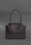 Жіноча шкіряна сумка Business темно-коричнева Краст (2)