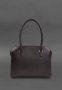Жіноча шкіряна сумка Business темно-коричнева Краст (5)