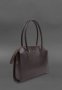 Жіноча шкіряна сумка Business темно-коричнева Краст (4)