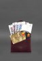 Шкіряний гаманець mini 3.0 (кард-кейс) бордовий Crazy Horse (4)