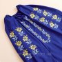 Блуза вышиванка женская синего цвета (2)