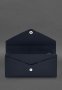 Шкіряний клатч (портмоне) на кнопці 5.0 Синій (2)