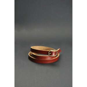 Шкіряний браслет стрічка з пряжкою світло-коричневий - 8441599 - SvitStyle