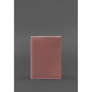 Шкіряна обкладинка для паспорта та військового квитка 1.2 рожева - SvitStyle