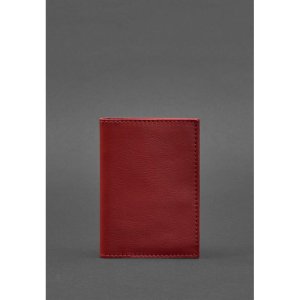 Шкіряна обкладинка для паспорта та військового квитка 1.2 червона - SvitStyle