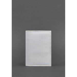 Шкіряна обкладинка для паспорта та військового квитка 1.2 біла - SvitStyle