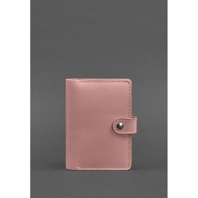 Шкіряна обкладинка для паспорта 3.0 рожева - SvitStyle