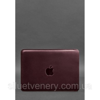 Шкіряний чохол для MacBook 13 дюйм Бордовий Crazy Horse - SvitStyle