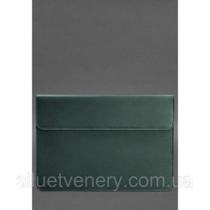 Шкіряний чохол-конверт на магнітах для MacBook 16 дюйм Зелений Crazy Horse - 8534020 - SvitStyle