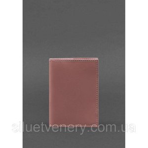 Шкіряна обкладинка для паспорта та військового квитка 1.2 рожева - 8534040 - SvitStyle