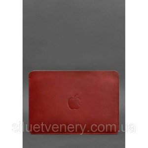 Чохол із натуральної шкіри для MacBook 13 дюйм Червоний - 8534114 - SvitStyle