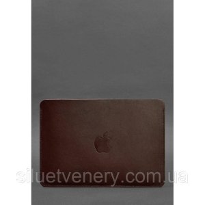 Чохол із натуральної шкіри для MacBook 13 дюйм Бордовий - 8534116 - SvitStyle