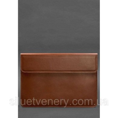 Шкіряний чохол-конверт на магнітах для MacBook 16 дюйм Світло-коричневий - SvitStyle