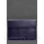 Шкіряний чохол-конверт на магнітах для MacBook 16 дюйм Темно-синій (1)