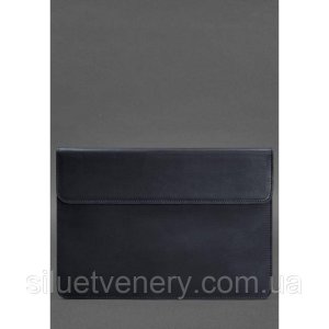 Шкіряний чохол-конверт на магнітах для MacBook 16 дюйм Синій Crazy Horse - 8534121 - SvitStyle