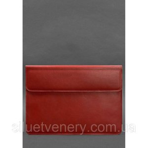 Шкіряний чохол-конверт на магнітах для MacBook 16 дюйм Червоний - 8534122 - SvitStyle
