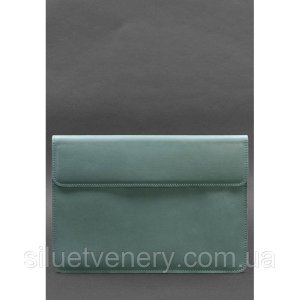 Шкіряний чохол-конверт на магнітах для MacBook 16 дюйм Бірюзовий - 8534123 - SvitStyle