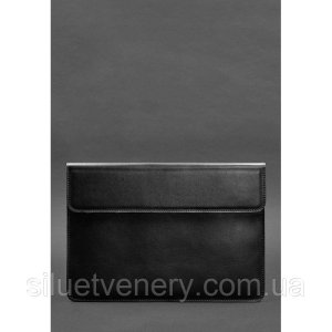 Шкіряний чохол-конверт на магнітах для MacBook Air / Pro 13 '' Чорний - 8534125 - SvitStyle