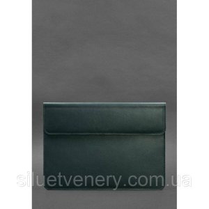 Шкіряний чохол-конверт на магнітах для MacBook 13 Зелений - 8534127 - SvitStyle
