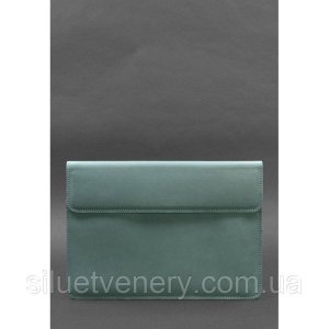 Шкіряний чохол-конверт на магнітах для MacBook 13 Бірюзовий - 8534131 - SvitStyle