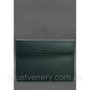Шкіряний чохол-конверт на магнітах для MacBook 15 дюйм Зелений (1)