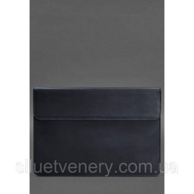 Шкіряний чохол-конверт на магнітах для MacBook 15 дюйм Синій Crazy Horse - SvitStyle