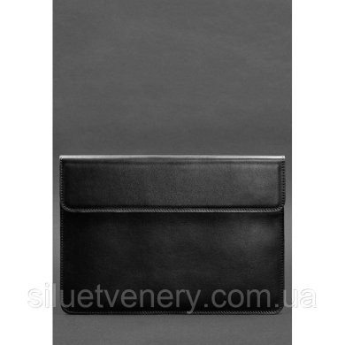 Шкіряний чохол-конверт на магнітах для MacBook 15 дюйм Чорний - SvitStyle