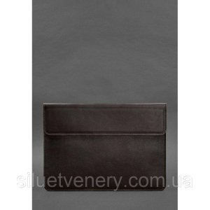 Шкіряний чохол-конверт на магнітах для MacBook 13 Темно-коричневий - 8534161 - SvitStyle