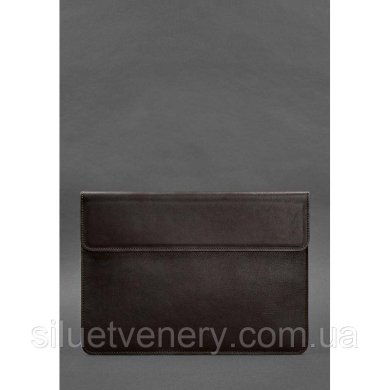 Шкіряний чохол-конверт на магнітах для MacBook 13 Темно-коричневий - SvitStyle