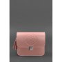 Шкіряна жіноча бохо-сумка Лілу рожева (1)