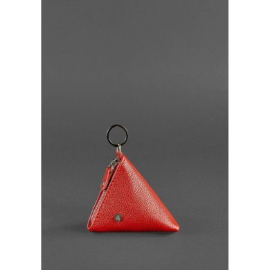 Жіноча шкіряна монетниця 2.0 Піраміда червона - SvitStyle