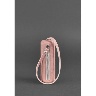 Жіноча шкіряна ключниця 3.0 Тубус рожева - SvitStyle