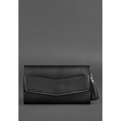 Жіноча шкіряна сумка Еліс вугільно-чорна - SvitStyle
