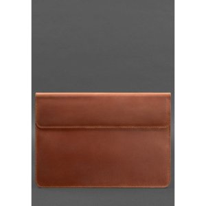 Шкіряний чохол-конверт на магнітах для MacBook 16 дюйм Світло-коричневий Crazy Horse - 8536976 - SvitStyle