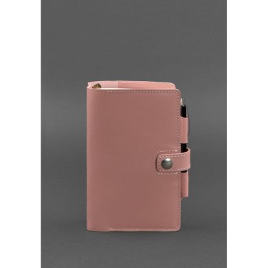 Жіночий шкіряний блокнот (Софт-бук) 4.0 рожевий - SvitStyle