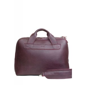 Шкіряна ділова сумка Attache Briefcase бордовий флотар - 8537012 - SvitStyle