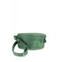 Шкіряна поясна сумка зелена вінтажна (1)