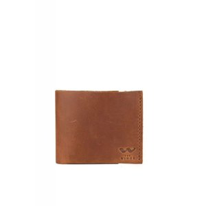 Шкіряний гаманець Mini з монетницею світло-коричневий вінтажний - SvitStyle