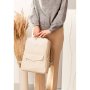 Шкіряний жіночий міський рюкзак на блискавці Cooper світло-бежевий флотар (1)