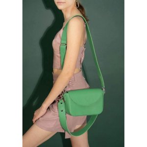 Жіноча шкіряна сумка Molly зелена - 8537300 - SvitStyle